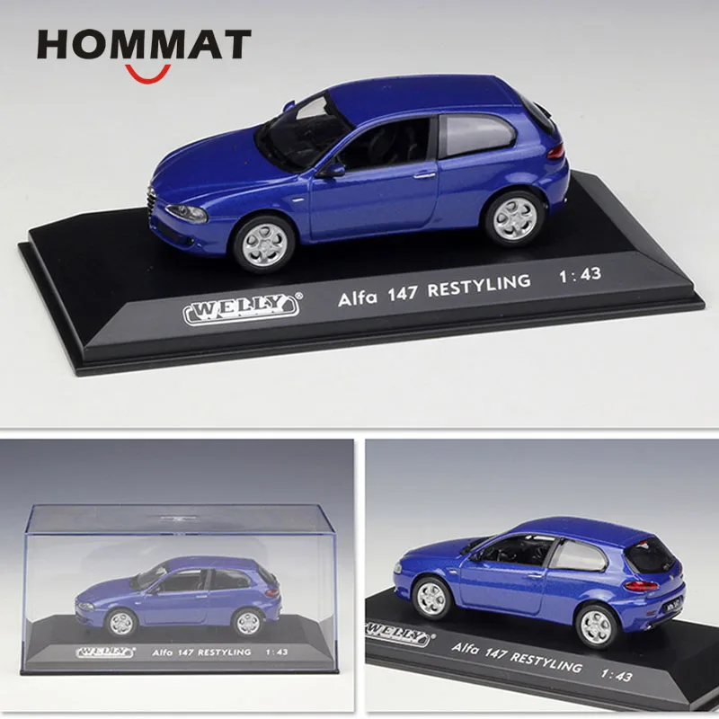 

HOMMAT Simulation Welly 1:43 Scale Alfa Romeo 147 Restyling Model Car Alloy Diecast Vehicle Car Model Collectable Toy For Boys