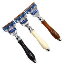 DSCOSMETIC ремесло смолы ручка 5 слоев лезвия бритвы для мужчин безопасности бритья Бритвы