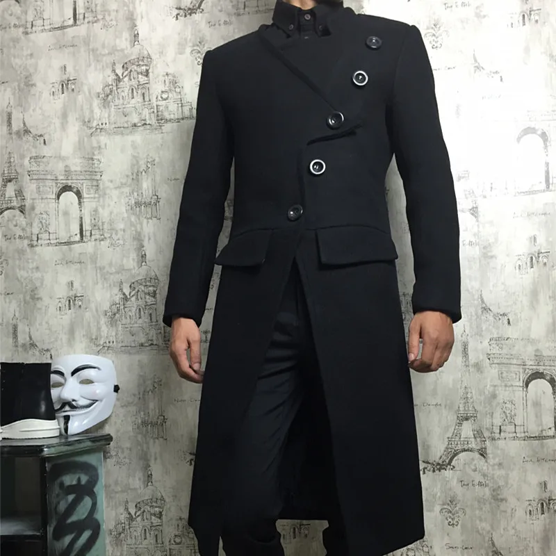 XS-5XL Мужская одежда новая мода стилист волос Мода walk-show Косой молнии костюм куртка плюс размер костюмы