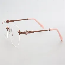 MONGOTEN Ретро Женская Новая мода без оправы сплав оправа для очков от близорукости Золото Серебро прозрачные линзы оптические очки