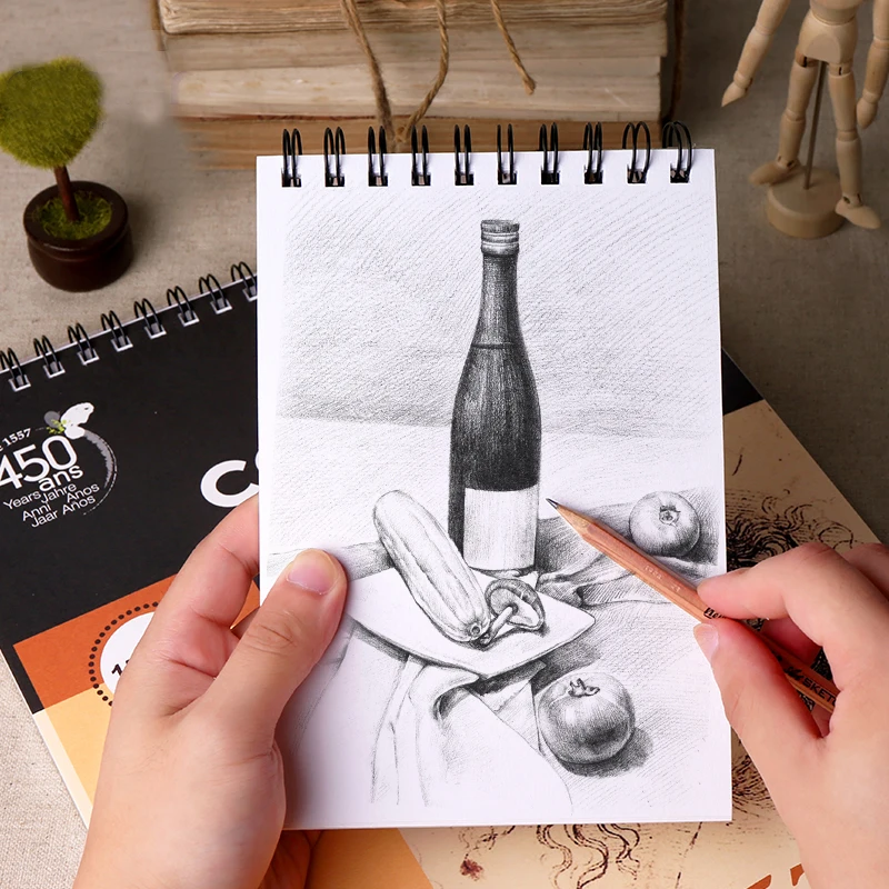 Canson1557 sketchbook 8 k/16 k/32 k Ретро катушка книга картины в грубом студенческом эскизе эскиз цвет ведущая бумага художественные принадлежности