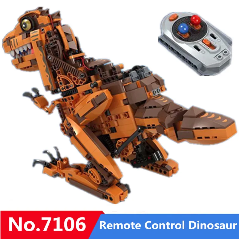 

1092PCS Technic Creators Expert RC Remote Control Dinosaur Model Toy Building Blocks Winner 7106 Toys For Children Gifts