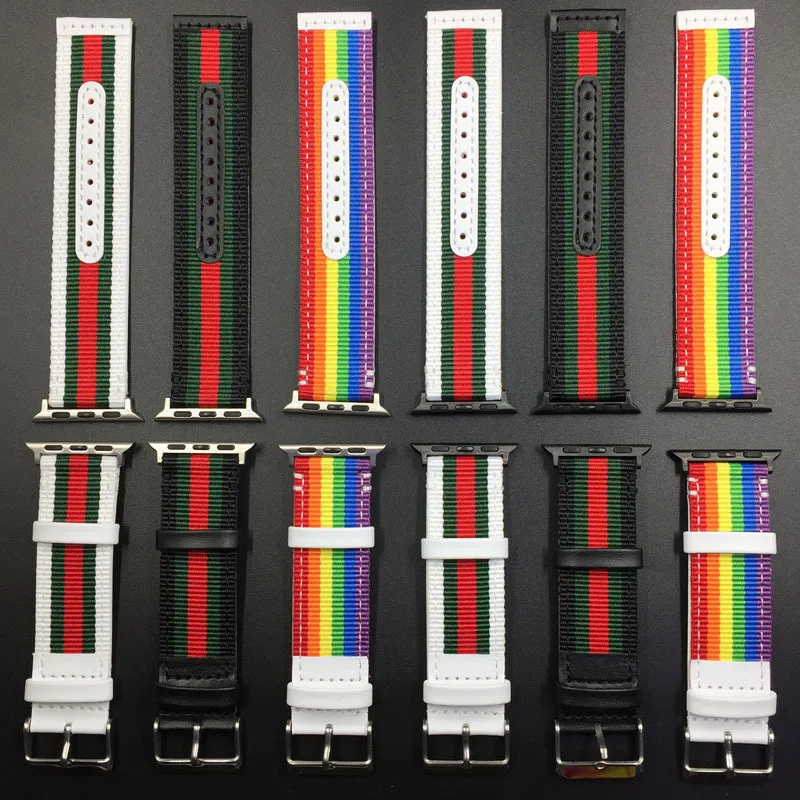 

woven nylon band For Apple Watch series 4 44mm/40mm strap correa iwatch 3/2/1 42mm/38mm canvas wristband bracelet belt