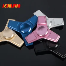 Черные Tri-вертушки-Спиннеры, алюминиевые EDC сенсорная Непоседа Спиннер для аутизма и СДВГ детей/взрослых забавные антистрессовые игрушки