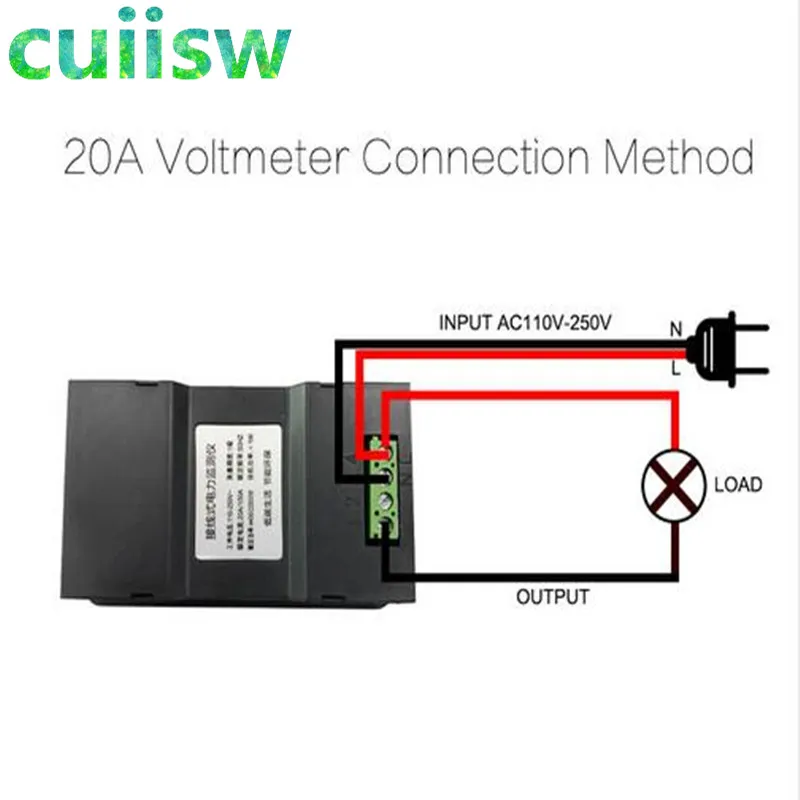 AC220V 20A цифровой измеритель напряжения счетчик энергии ЖК-дисплей 5 кВт вольтметр мощности амперметр тока Ампер Ватт метр тестер детектор индикатор