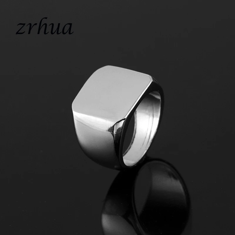 

ZRHUA New Fashion Black Gold Silver Colors Classic Men's Punk Style Hip Hop Ring males man Finger rings for men women Wholesale