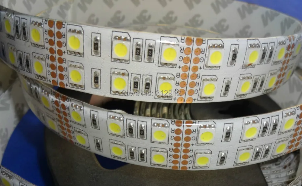 Гибкая светодиодная лента 5 м 5050 smd 120 светодиодов/м вход 12 В постоянного тока