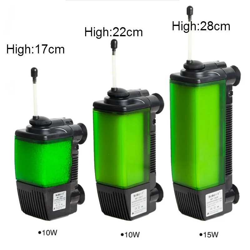 

New Aquarium 3 In 1 Internal Filter Submarine Style Low Water Filter Oxygen Water Circulation Pump For Turtle Fish Tank
