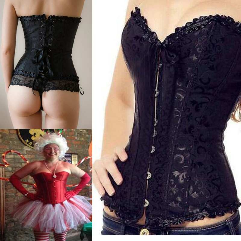 Women Halloween Waist slimming Corset Lace Up Sexy Boned Corsets Bustier Overbust Gothic Corselet Plus Size Burlesque Shaper Women Halloween Waist slimming Corset Lace Up Sexy Boned Corsets Bustier Overbust Gothic Corselet Plus Size Burlesque Shaper