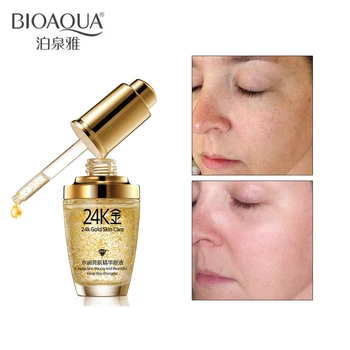 

BIOAQUA Pure 24K Gold Essence Face Skin Care Liquid Face Vitamin Anti Wrinkle Anti Aging Collagen Whitening Moisturizing 30ml