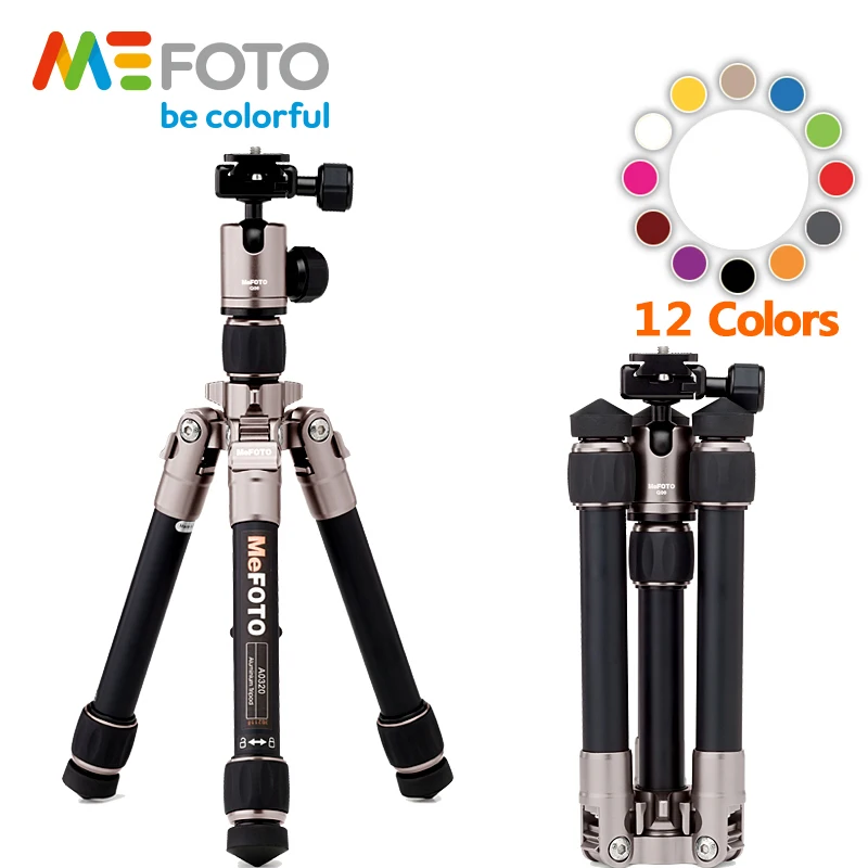 

MeFOTO A0320Q00 Aluminum Colorful Portable Super Light Mini Tripod For Camera Holder Monopod Tripode Maximum Load 4KG