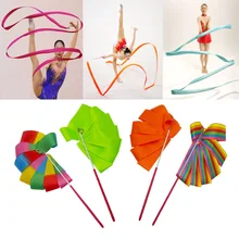 2 м 10 красочная художественная гимнастика, балетный стример, крученая палка, ленты для спортзала, лента для танцев, ритмичная для тренировок в тренажерном зале, профессиональная S