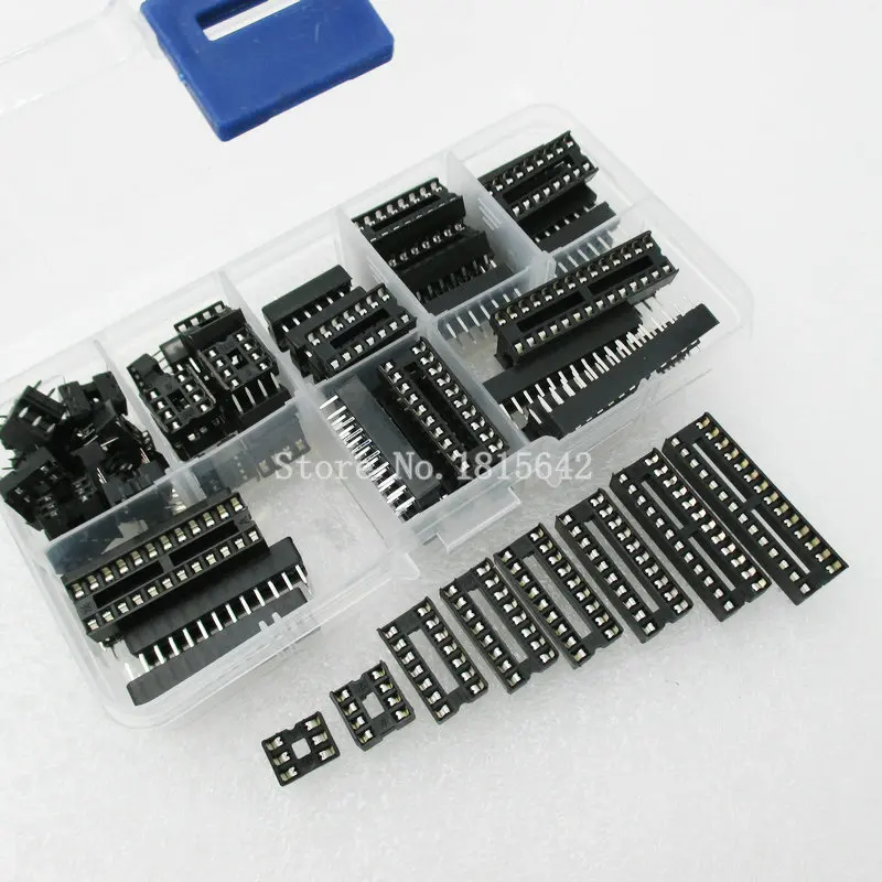 66PCS Lot DIP IC Sockets Adaptor Solder Type Socket Kit 6 8 14 16 18 20