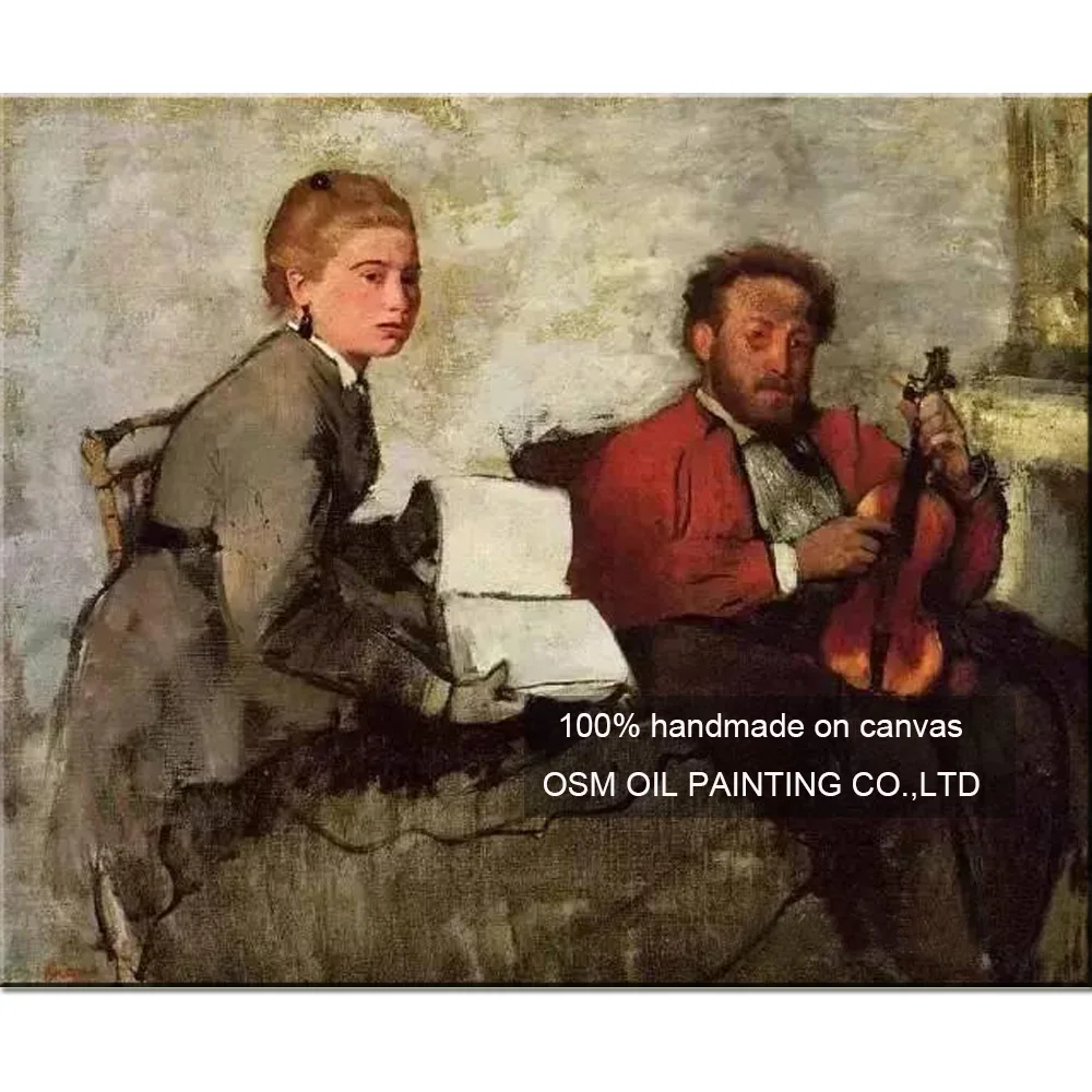 

Handmade High Quality Count Lepic and His Daugh Oil Painting Wall Decor Figure Imitation Paintings Edgar Degas Works Painting