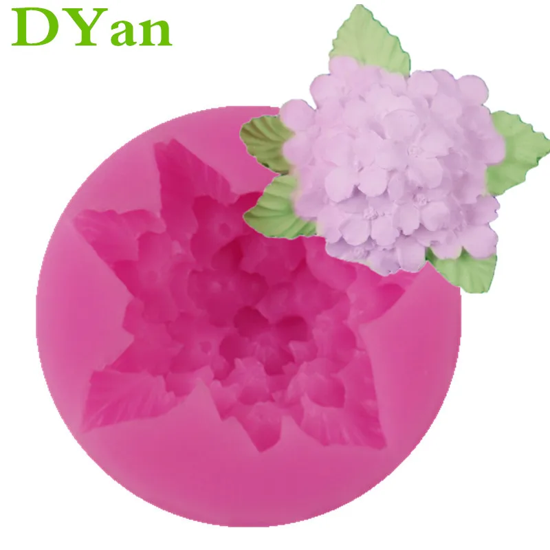 

Lilac Flower Hydrangea Chrysanthemum Flower Liquid Silicone Fondant Mold Chocolate Cake Mold Decorative Mold Baking A1667