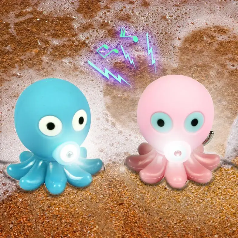 

Octopus squid Sound And Led Flashlight Action Figure Toy Car Keychain Classic Movie Star Funny Gift Key Chain women men fashion