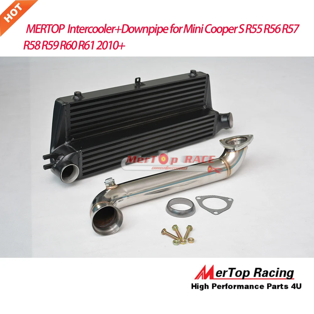 MERTOP гонка 2,5 ''даунпайп+ интеркулер fit MINI Co oper S R55, R56, R57, R58 2010