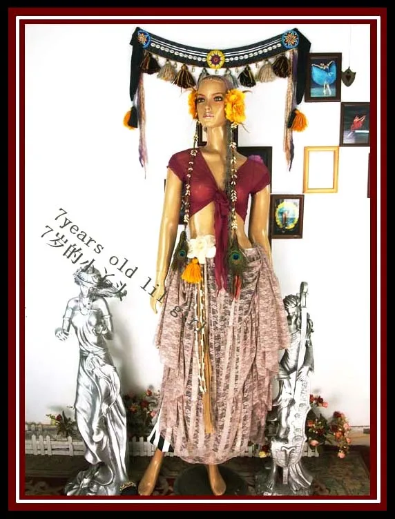 

Belly dance top Transparent thin belly danc sleeveless wrap top CC165-168
