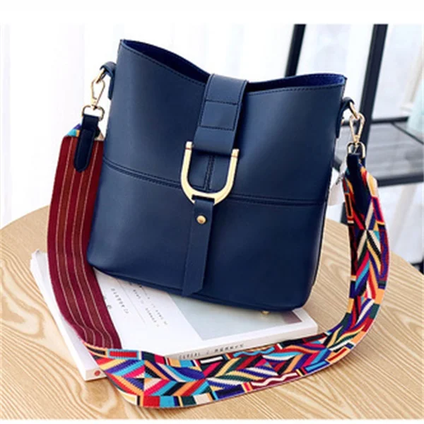 SWDF, модная Брендовая женская дизайнерская сумка, сумка-мешок, винтажный ремень, сумки на плечо, женская сумка из искусственной кожи, сумка через плечо - Цвет: blue