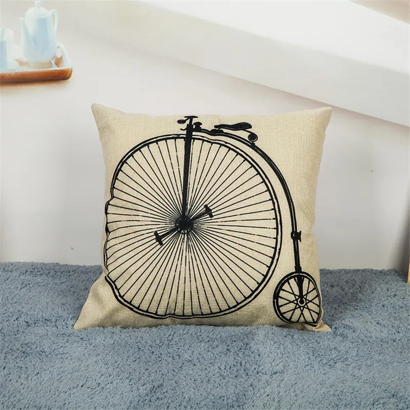 2017 خمر الدراجة وسادة وسائد سيارة مكتب الوسائد وسادة كرسي أريكة الظهر وسادة 18x18in