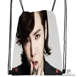 Custom jang-geun-suk _ походная сумка на шнурке для мужчины женщины милый рюкзак дети ранец (черный Назад) 31x40 см #20180611-03-138