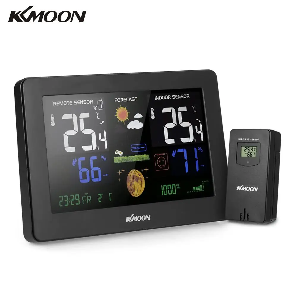 KKmoon Multi functional Wireless Weather Station Color LCD Weather