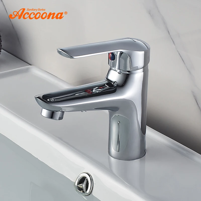 Kaufen Accoona Becken Wasserhahn Heißes Und Kaltes Wasser Waschbecken Armaturen Mixer Single Griff Einzigen Loch Moderne Stil Wichtigsten Körper Kupfer A9668