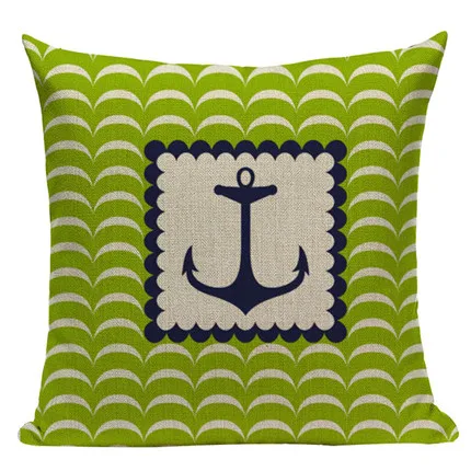 Anchor ship Throw Pillow Cover Bedding Camping Hotel Office Home ocean Decor Cushion Cover Fabric For Furniture Pillowcase - Цвет: 15