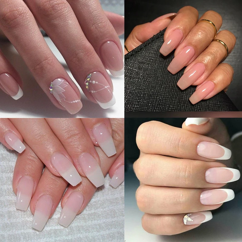 MSHARE 60ml UV LED Builder Gel Polygel Set Quick Building Finger Extension Camouflage Nail Art Poly 5
