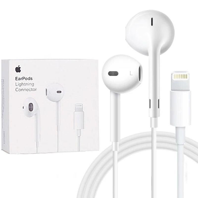 Разъем для освещения Apple Earpods и 3,5 мм разъем для наушников Встроенный контроль более глубокий богаче бас Музыка звонки бегунок для iPhone