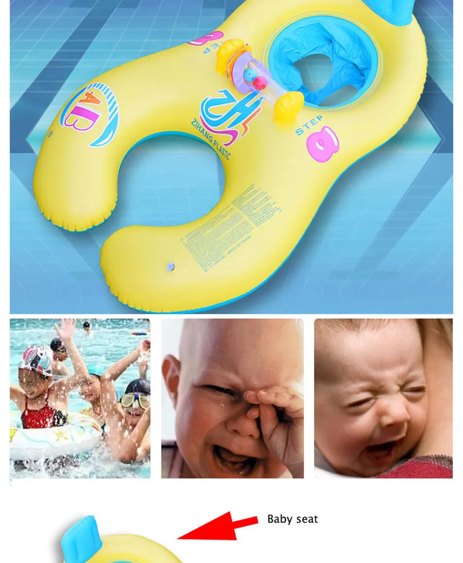 Swimming Baby Pools Accessories Baby Inflatable Ring Baby Neck Inflatable Wheels for Newborns Bathing Circle Safety Neck Float