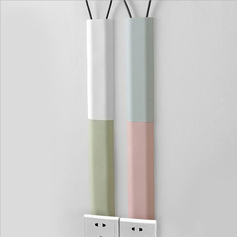 

Plastic Long strip Storage Box Punch Free Wire Container Fixed Clamp Simple Nordic Stitching Color Storage Box Home Organizer