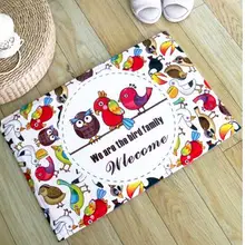 Милый мультфильм Птицы фланелевый коврик ковер нескользящий дверной коврик в гостиную пол домашний коврик впитывающий воду