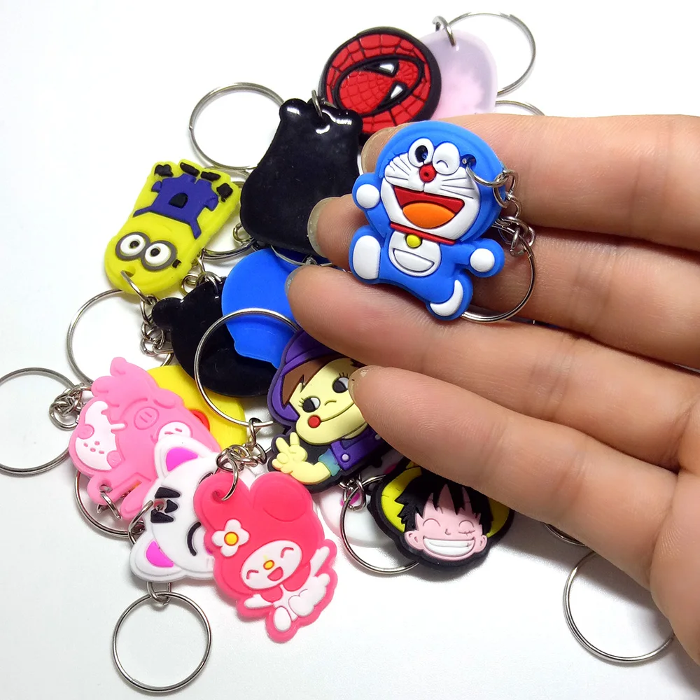 

Cartoon llaveros Key Ring Gift For Women Girls Bag Pendant New Hot Sale PVC Cute Figure Charms Key Chains Fashion Jewelry