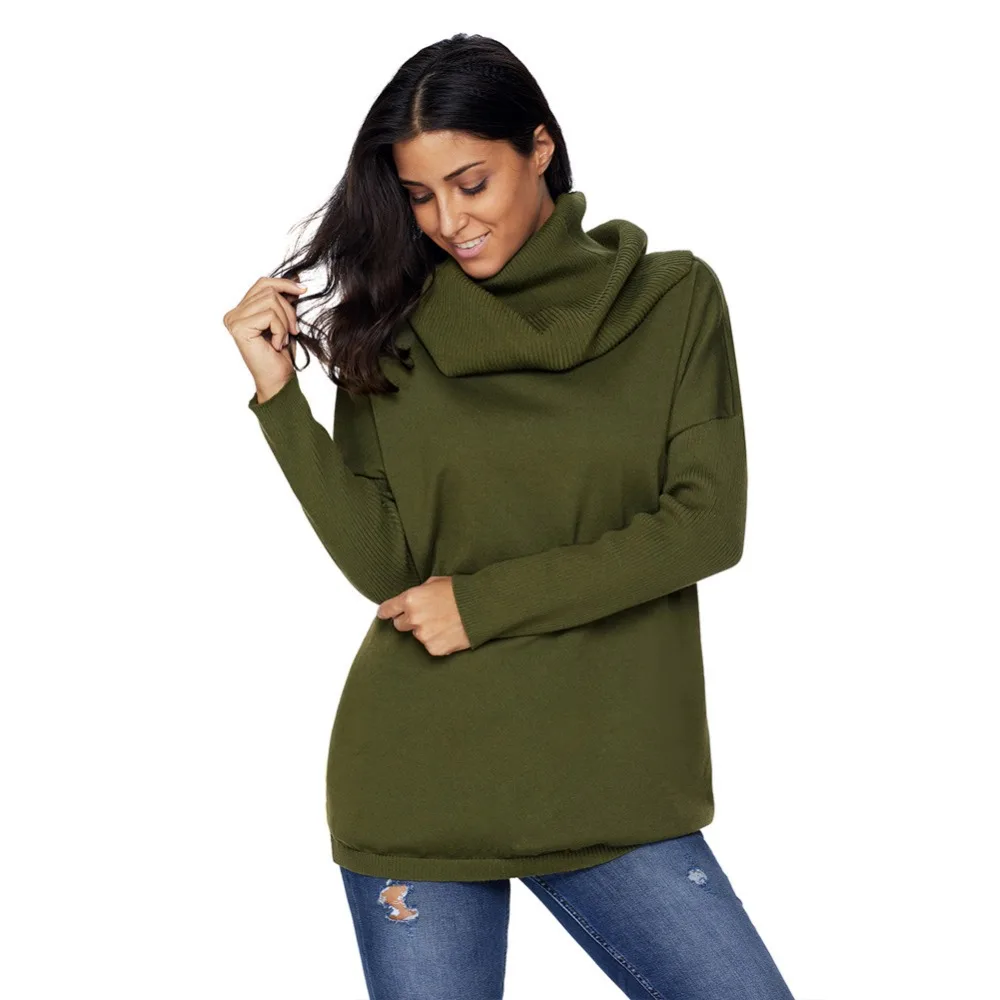 Turtleneck sweater plus size women pullover oversized knitted sweaters 2018 Autumn winter fashion long sleeve casual jumpers Turtleneck sweater plus size women pullover oversized knitted sweaters 2018 Autumn winter fashion long sleeve casual jumpers