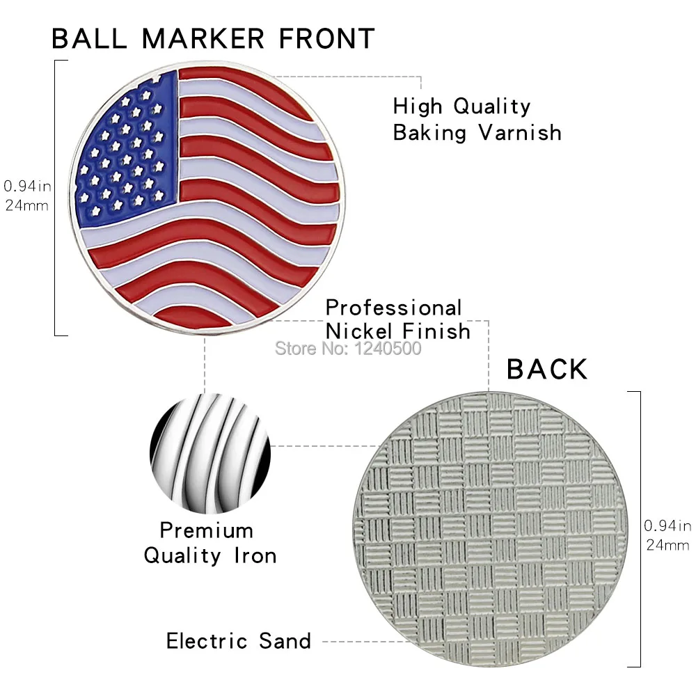 100 наборов Пользовательский логотип отметка для мяча для гольфа w Магнитный Зажим для шляпы для гольфа 24 мм пользовательский маркер