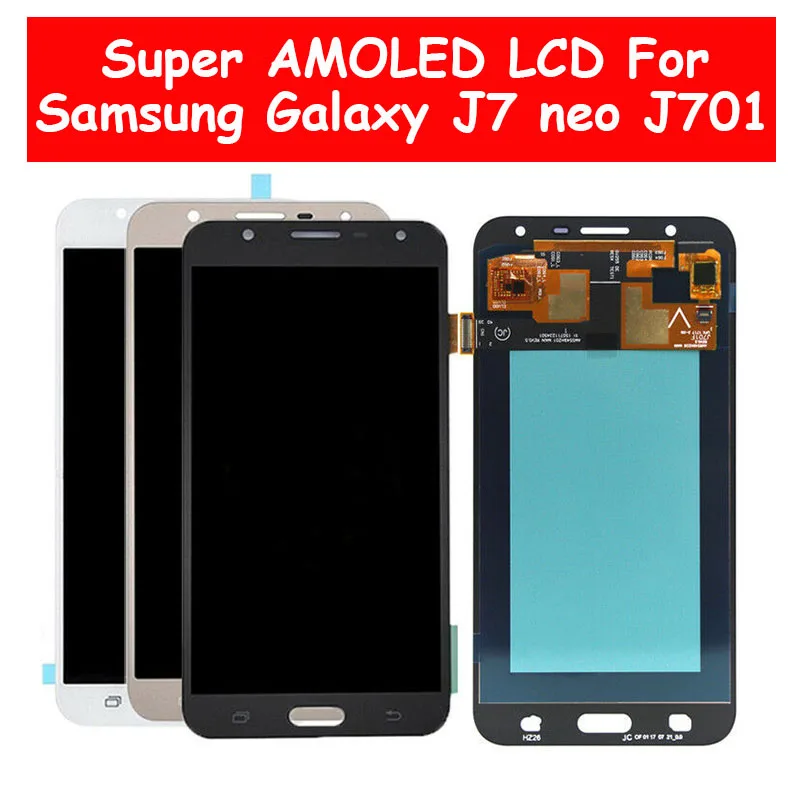 

Super AMOLED LCD For Samsung Galaxy J7 neo J701 J701F J701M J701MT LCD Display Touch Screen Digitizer J701F LCD Assembly