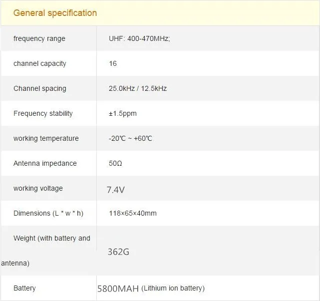 Новинка 16 Вт Супер высокая мощность рация 400-470 МГц свойства отеля walkie talkie OPXL89