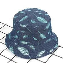 Перо печати Рыбацкая Шляпа Boonie шляпа унисекс взрослый hoed двухсторонняя одежда перо Рыбацкая шляпа Солнцезащитная шляпка для ношения на открытом воздухе muts