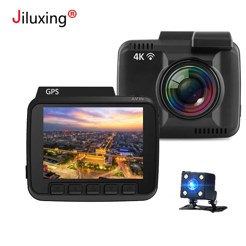 Видеорегистратор Jiluxing X11S 4K 2160P Novatek 96660 WIFI GPS автомобильная камера с двойным