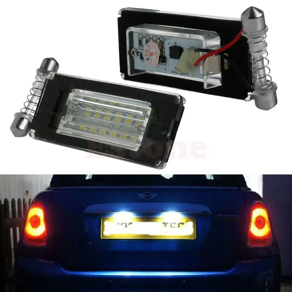 

2X 18SMD Plate Light LED Error Free Lamp For MINI Cooper R56 R57 R58 R59 Car Light Source 2017