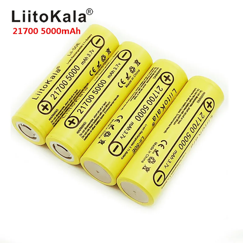 LiitoKala Lii-50E 21700 5000 mAh Li-50E Ni 3,7 V батарея для электронных сигарет мод/комплект 3,7 V мощность 15A 5C скачать крыса