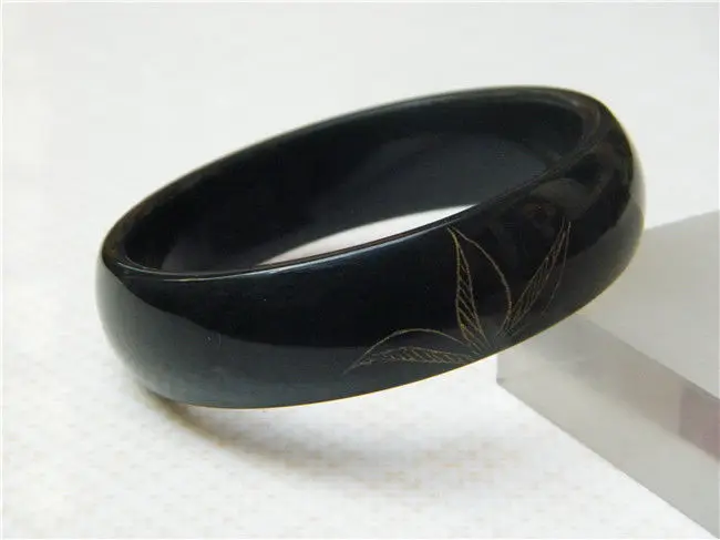 

Hot selling>@@ NEW NATURAL CHINESE XINJIANG HOTAN JADE CARVING BRACELET 62 MM NEW -Bride jewelry free shipping