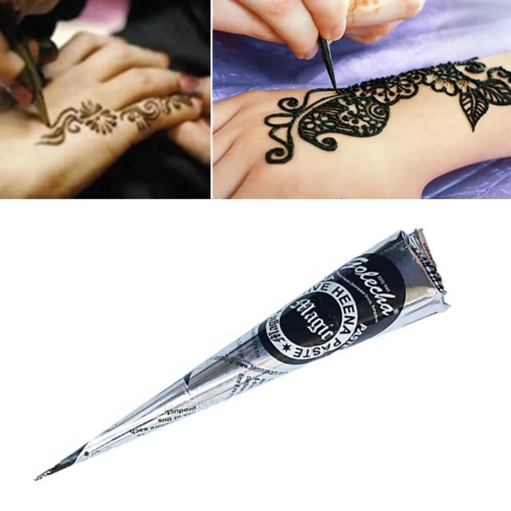 25 г Mehndi краска для тела черная хна конусы индийская Хна тату паста для Временной Татуировки боди-арт стикер