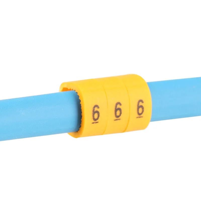 0 to 9 Size 1.5mm Colored 500pcs Wire Cable Marker Cabel Number Tag Label EC 0