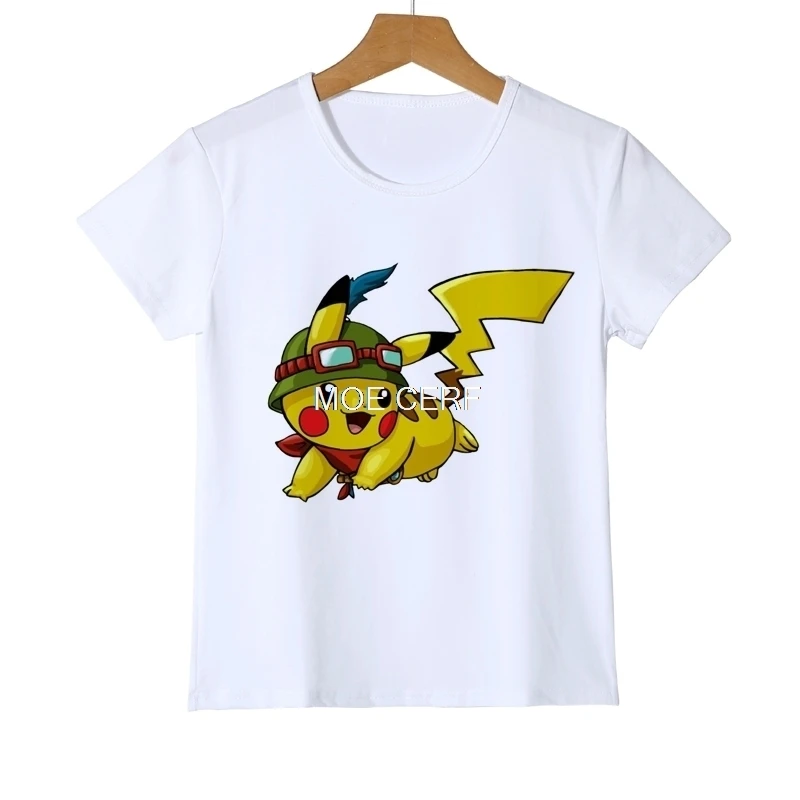 Детская футболка с покемоном Огненный Дракон Детская рубашка с покемоном топы для девочек, блузка Футболка для мальчиков с героями мультфильмов верхняя одежда Z18-10