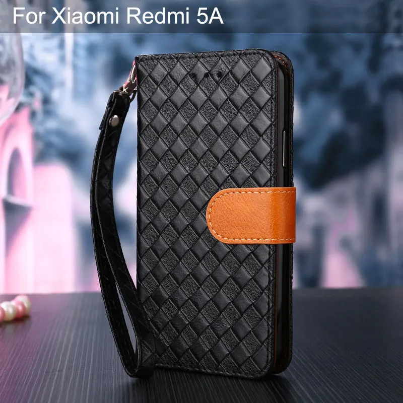 Для Xiaomi Redmi 5A случае Роскошные ткань линии кожа с подставкой слот для карты