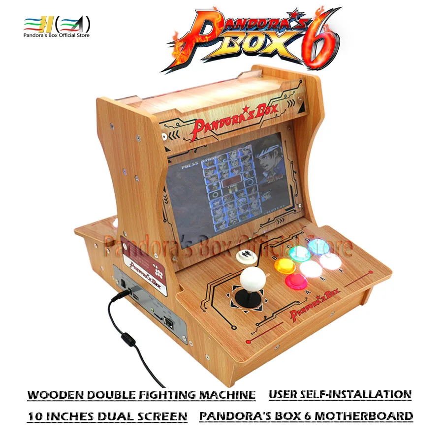 Pandora's box diy bartop arcade Wooden Double fighting machine bartop mini arcade machine pandora box 6 motherboard 1300 in 1 Pandora's box diy bartop arcade Wooden Double fighting machine bartop mini arcade machine pandora box 6 motherboard 1300 in 1