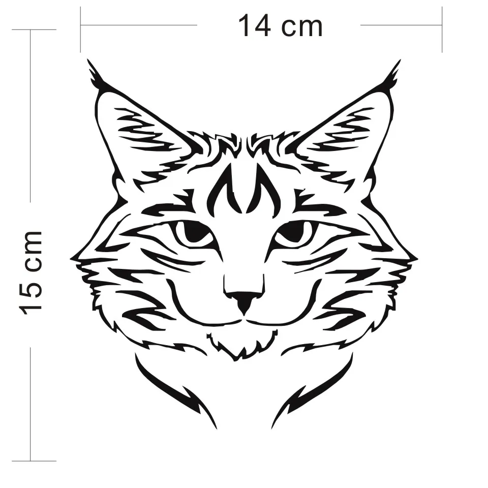 1415CM Maine Coon Cat Breed Kitten Pet Animal Vinyl Decal Classic Cartoon Window Decoration Car Auto Sticker BlackSilverLaser (4)