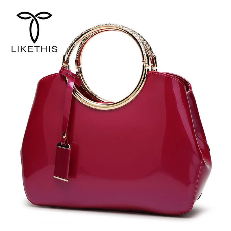 

Women Glossy Tote Luxury High Quality Crossbody Bag Female PU Leather Handbags Ladies Hot Sale Shoulder Bag Big Messenger Bags